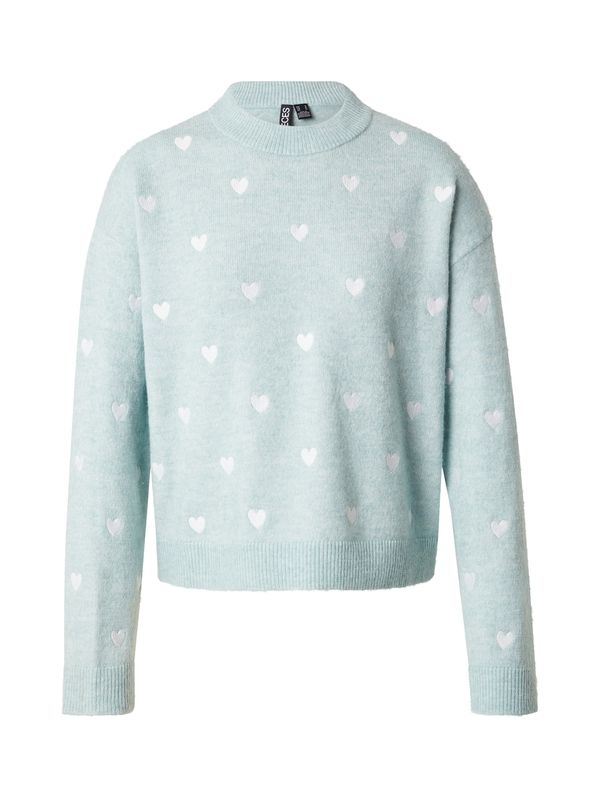 PIECES PIECES Pulover 'PCPAYA'  svetlo modra / bela