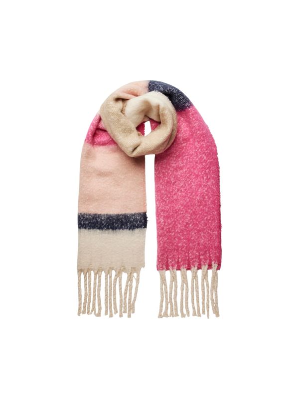 PIECES PIECES Šal 'PCBEA'  bež / pastelno roza / temno roza / pegasto črna