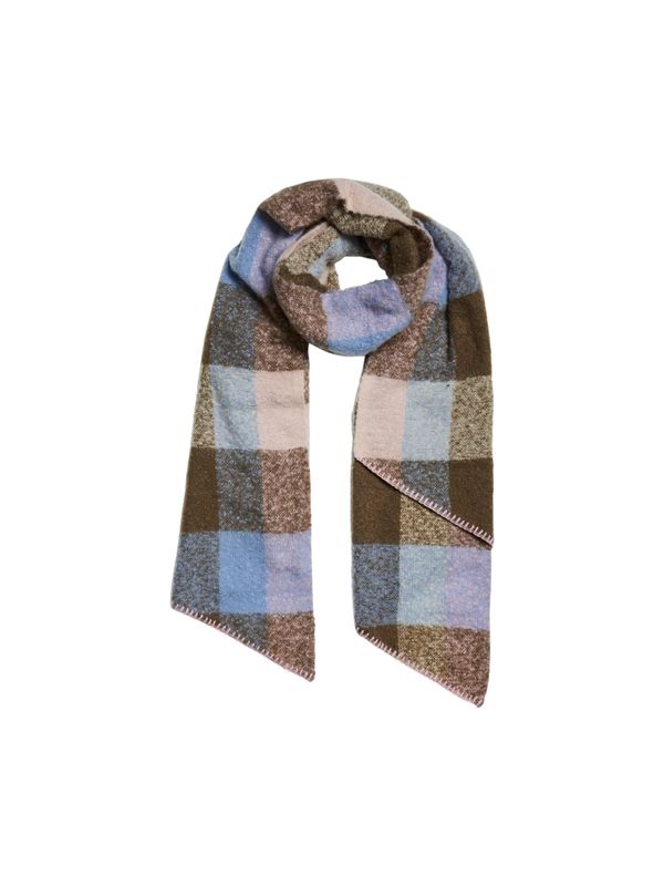 PIECES PIECES Šal 'PCPYRON'  svetlo modra / svetlo rjava / temno rjava