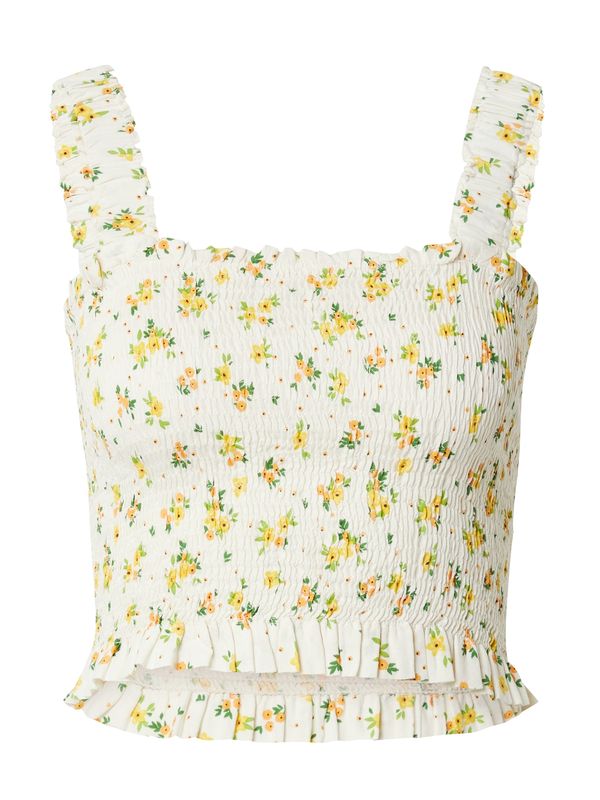 PIECES PIECES Top 'PCVayrin'  rumena / travnato zelena / korala / bela