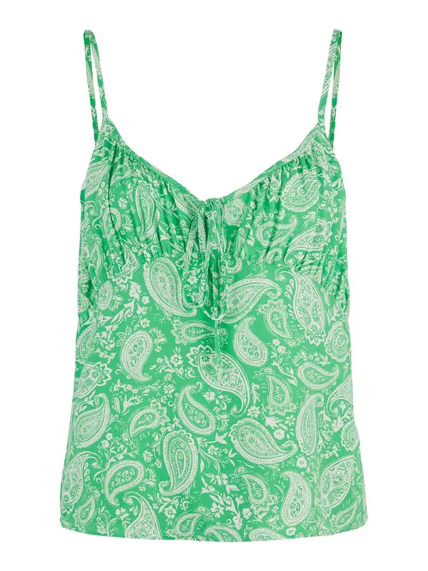 PIECES PIECES Top 'Siva'  svetlo zelena / bela