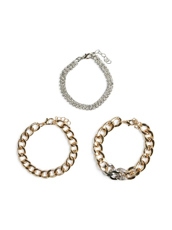 PIECES PIECES Zapestnica 'PCNOPA'  zlata / transparentna