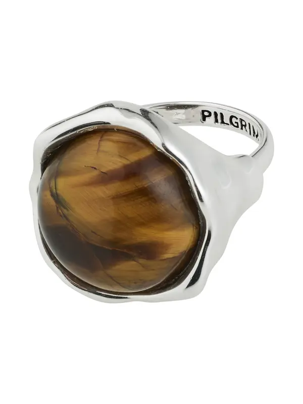 Pilgrim Pilgrim Prstan 'Sense'  pikčasto rjava / srebrna