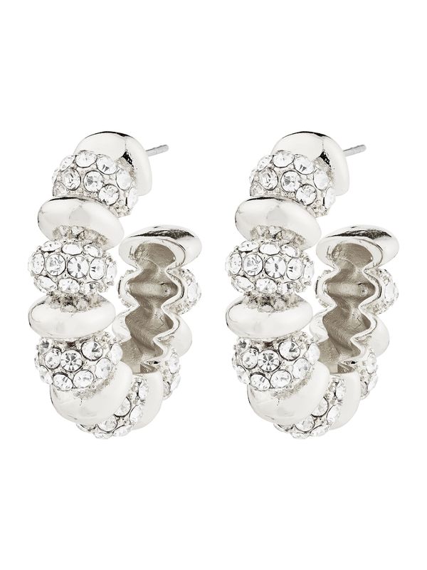 Pilgrim Pilgrim Uhani ' Delphine '  srebrna