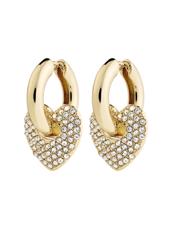 Pilgrim Pilgrim Uhani 'Dune'  zlata / transparentna