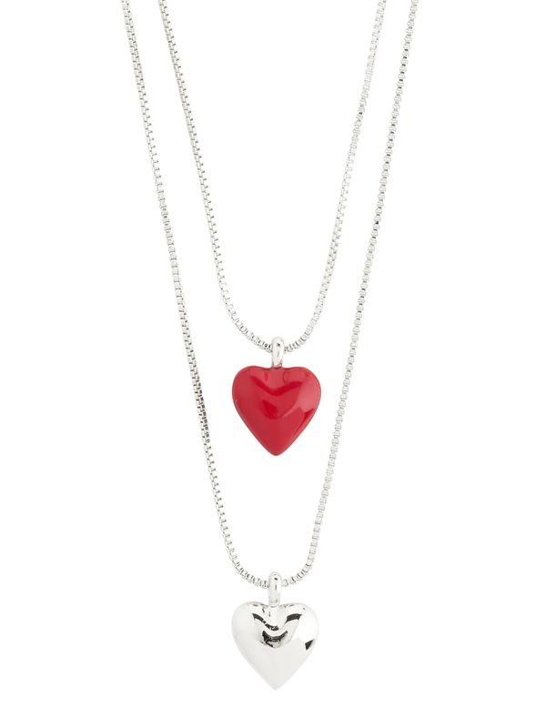 Pilgrim Pilgrim Verižica 'Maeve'  rdeča / srebrna