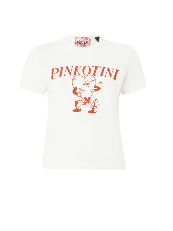 PINKO PINKO Majica 'INTENSO'  oranžno rdeča / bela