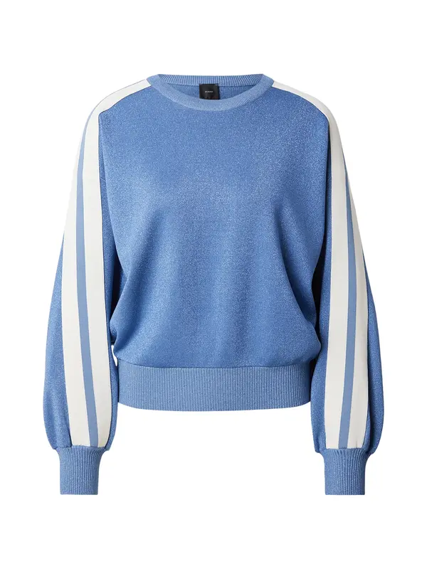 PINKO PINKO Pulover 'INONDAZIONE MAGLIA'  svetlo modra / bela