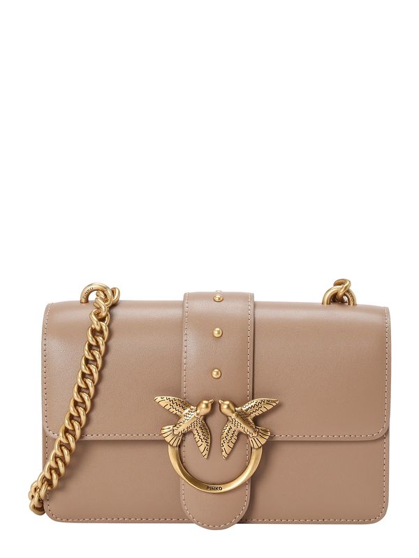 PINKO PINKO Torba za čez ramo 'Love One'  temno bež / zlata