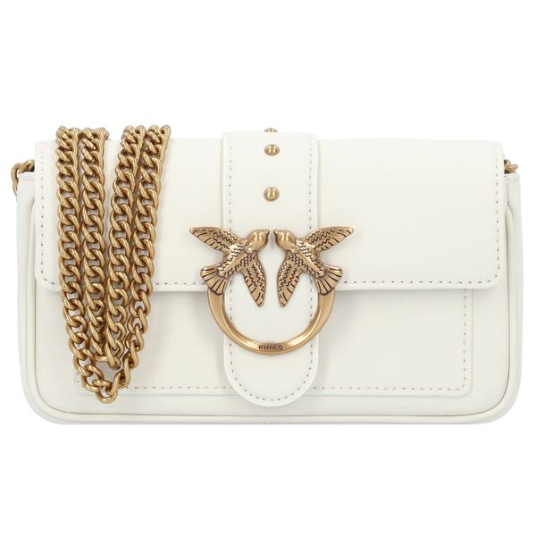 PINKO PINKO Torba za čez ramo 'Love One'  zlata / bela