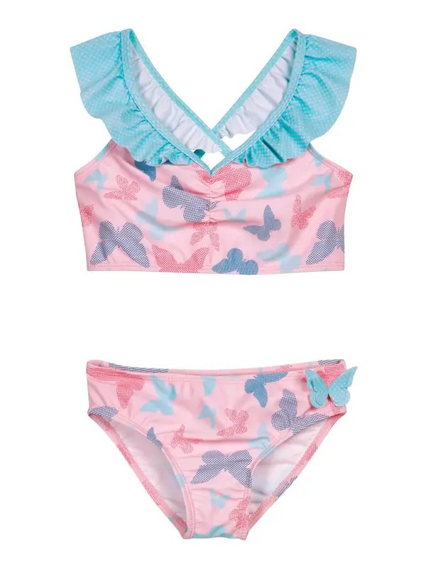 PLAYSHOES PLAYSHOES Bikini 'Schmetterlinge'  modra / nebeško modra / roza / malina