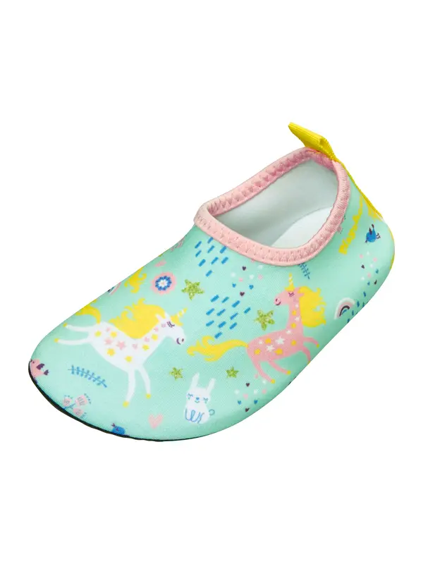PLAYSHOES PLAYSHOES Čevelj za na plažo/kopanje 'Einhorn'  modra / rumena / meta / bela