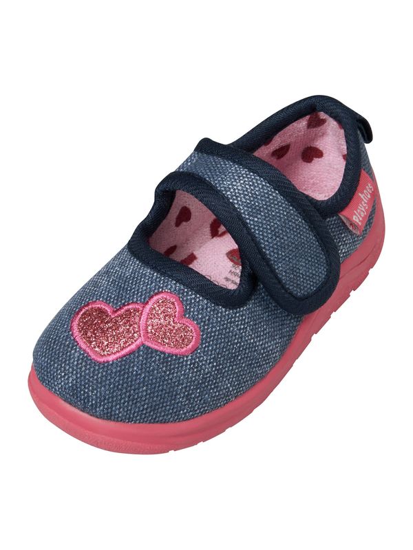 PLAYSHOES PLAYSHOES Copat 'Herz'  moder denim / roza