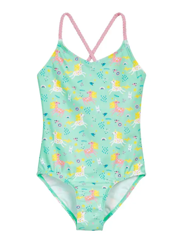 PLAYSHOES PLAYSHOES Enodelne kopalke 'Einhorn'  rumena / meta / roza / bela