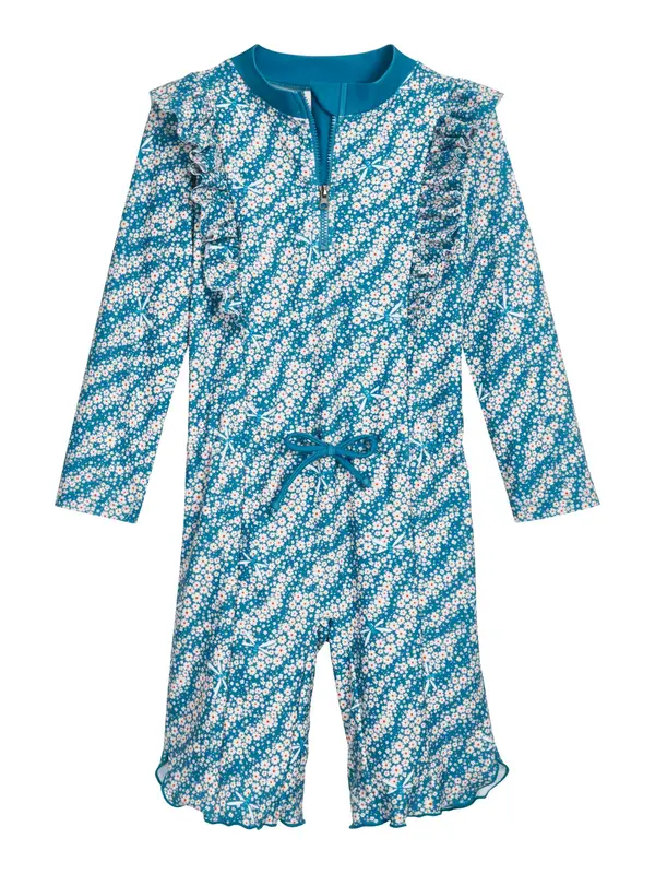 PLAYSHOES PLAYSHOES Enodelne kopalke  petrol / temno oranžna / bela