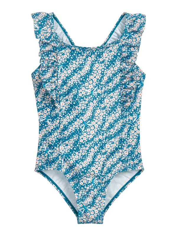 PLAYSHOES PLAYSHOES Enodelne kopalke  rumena / petrol / rdeča / bela