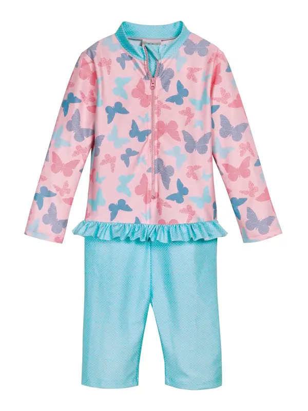 PLAYSHOES PLAYSHOES Enodelne kopalke 'Schmetterlinge'  modra / voda / roza / svetlo roza