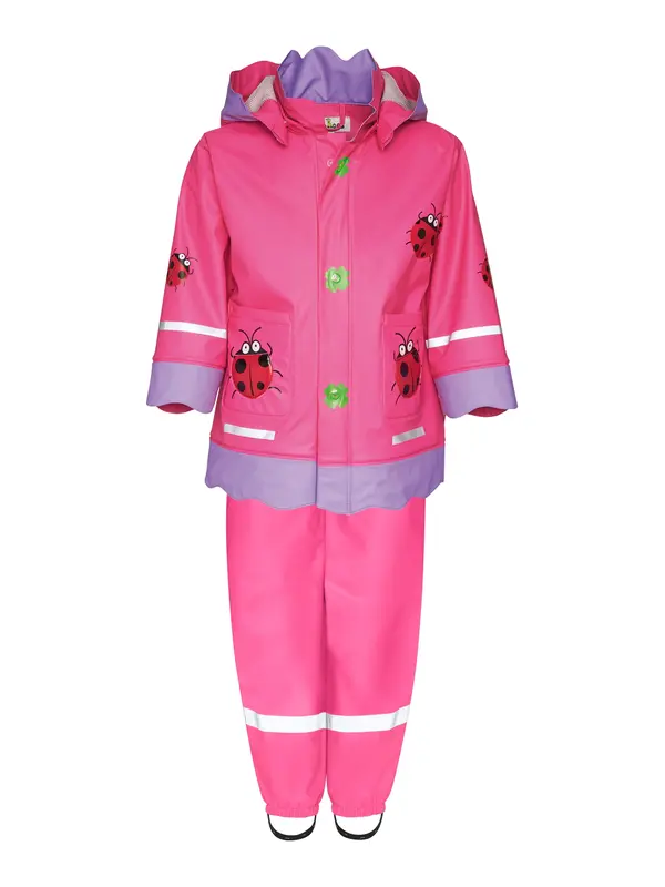 PLAYSHOES PLAYSHOES Funkcionalna obleka 'Glückskäfer'  sivka / roza / rdeča / črna