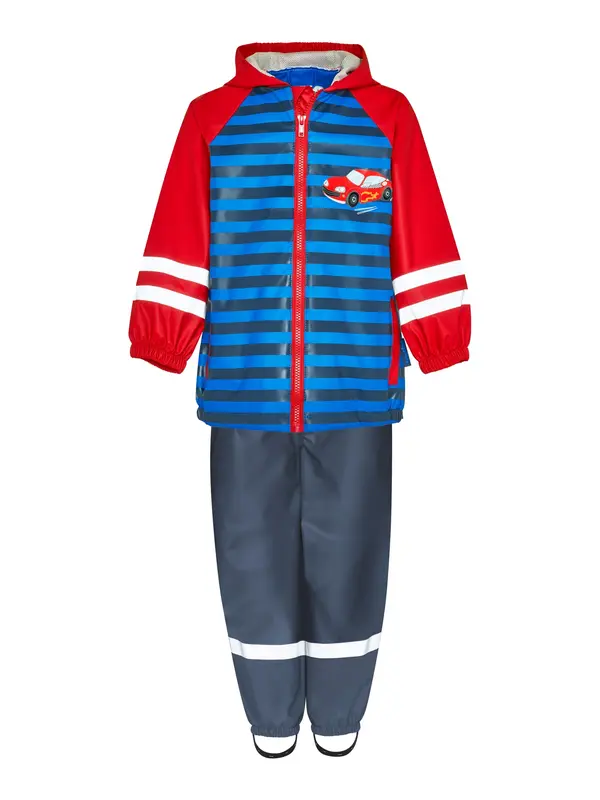 PLAYSHOES PLAYSHOES Funkcionalna obleka 'Rennwagen'  mornarska / nebeško modra / rdeča