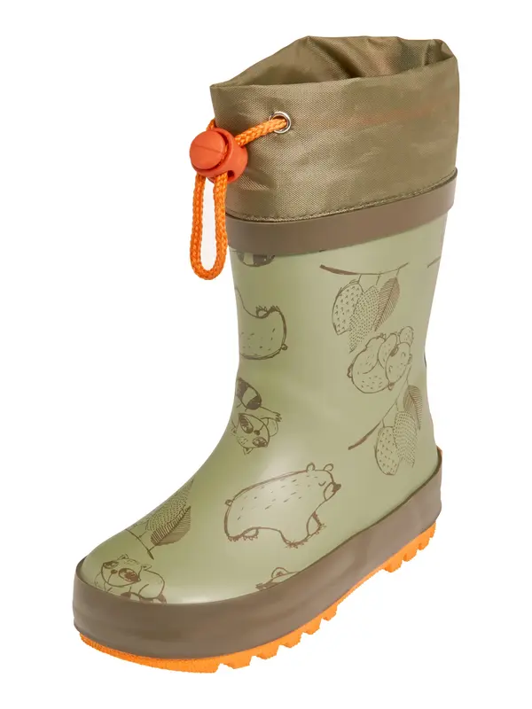 PLAYSHOES PLAYSHOES Gumijasti škornji  kaki / oliva / svetlo oranžna