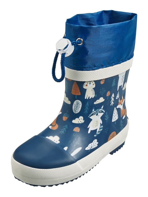 PLAYSHOES PLAYSHOES Gumijasti škornji 'Wald'  marine / temno rdeča / off-bela