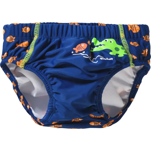 PLAYSHOES PLAYSHOES Kopalne hlače 'Krokodil'  temno modra / jabolko / oranžna / bela