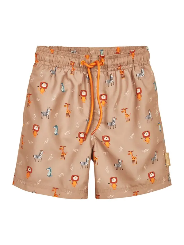 PLAYSHOES PLAYSHOES Kratke kopalne hlače  kapučino / oranžna / črna / bela