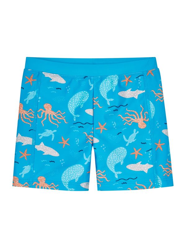 PLAYSHOES PLAYSHOES Kratke kopalne hlače 'Meerestiere'  turkizna / oranžna / bela