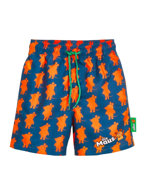 PLAYSHOES PLAYSHOES Kratke kopalne hlače 'Pirat'  marine / oranžna
