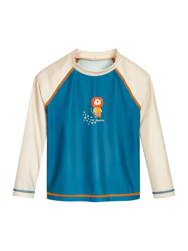PLAYSHOES PLAYSHOES UV-zaščita 'Dschungel'  petrol / mandarina / volneno bela