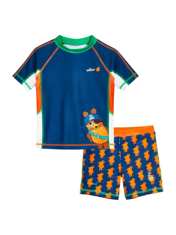 PLAYSHOES PLAYSHOES UV-zaščita 'Pirat'  temno modra / zelena / temno oranžna / vinsko rdeča
