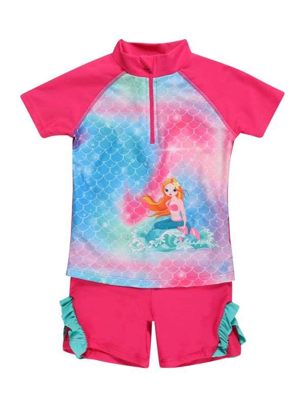 PLAYSHOES PLAYSHOES UV-zaščita 'Schwimmshirt + Badehose'  mešane barve / roza