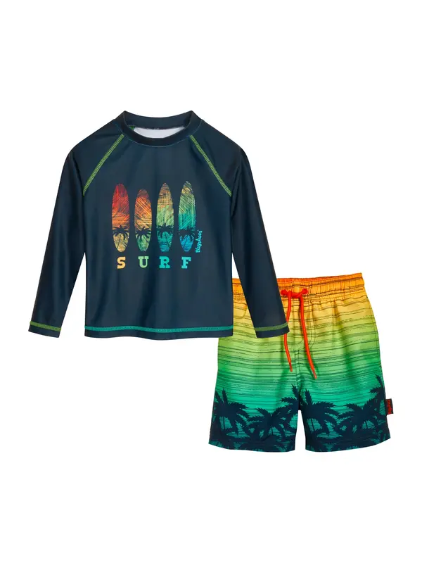 PLAYSHOES PLAYSHOES UV-zaščita 'Surf'  marine / zelena / svetlo zelena / oranžna