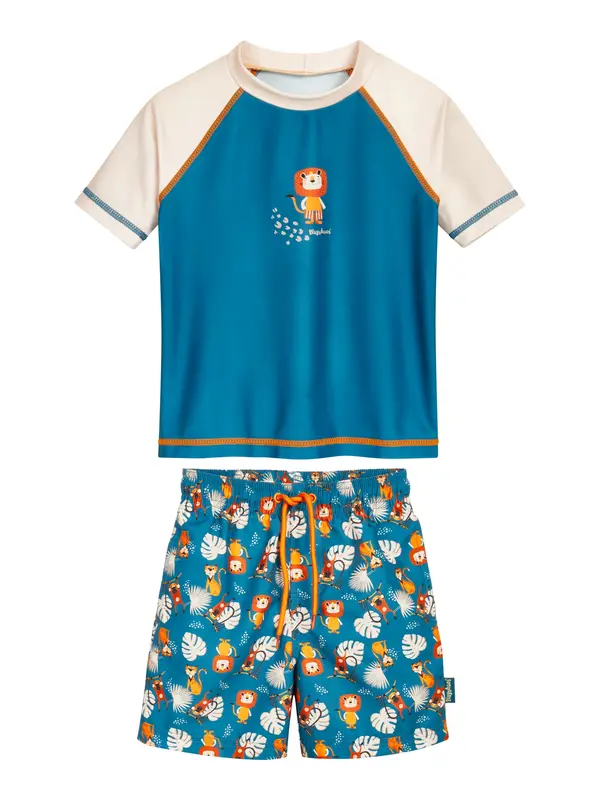 PLAYSHOES PLAYSHOES UV-zaščita  svetlo bež / petrol / oranžna / bela