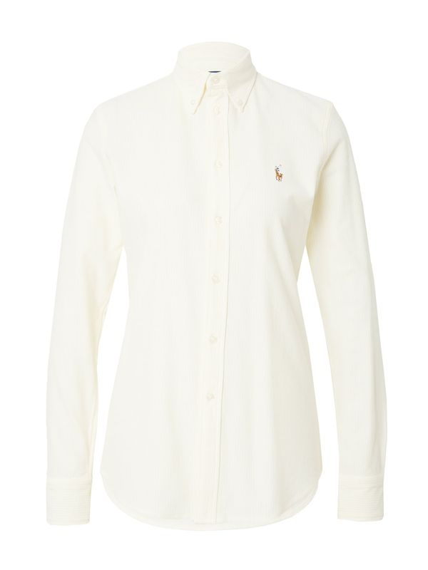 Polo Ralph Lauren Polo Ralph Lauren Bluza  rjava / svetlo rumena / bela