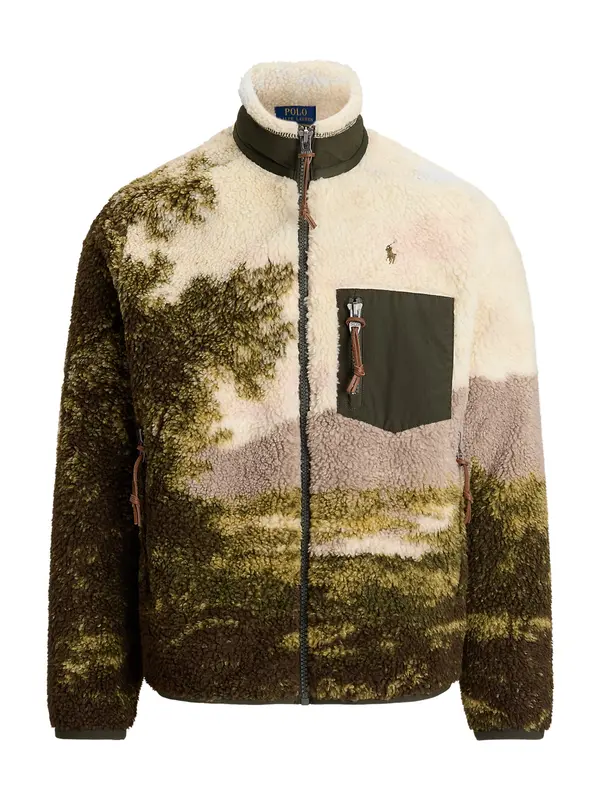 Polo Ralph Lauren Polo Ralph Lauren Jopa iz flisa  kremna / svetlo rjava / zelena / temno zelena