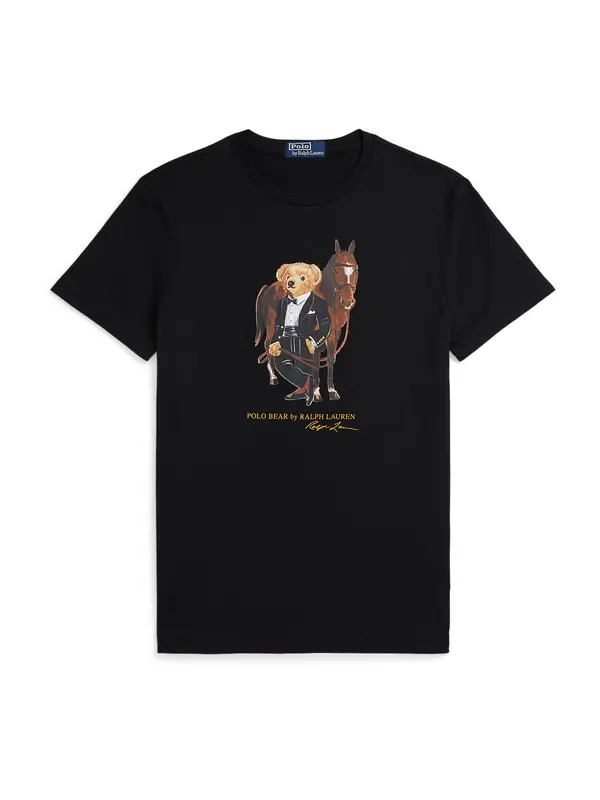 Polo Ralph Lauren Polo Ralph Lauren Majica  kapučino / temno rjava / črna / bela