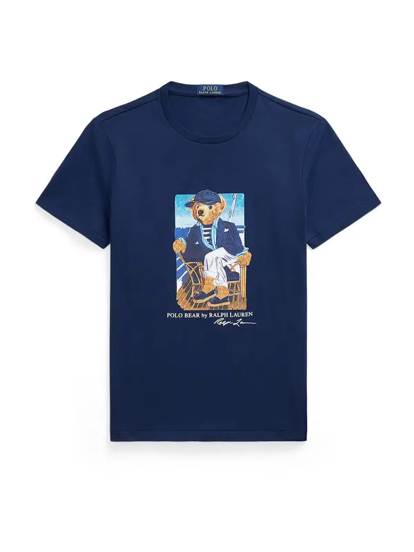Polo Ralph Lauren Polo Ralph Lauren Majica  mornarska / svetlo modra / svetlo rjava / bela