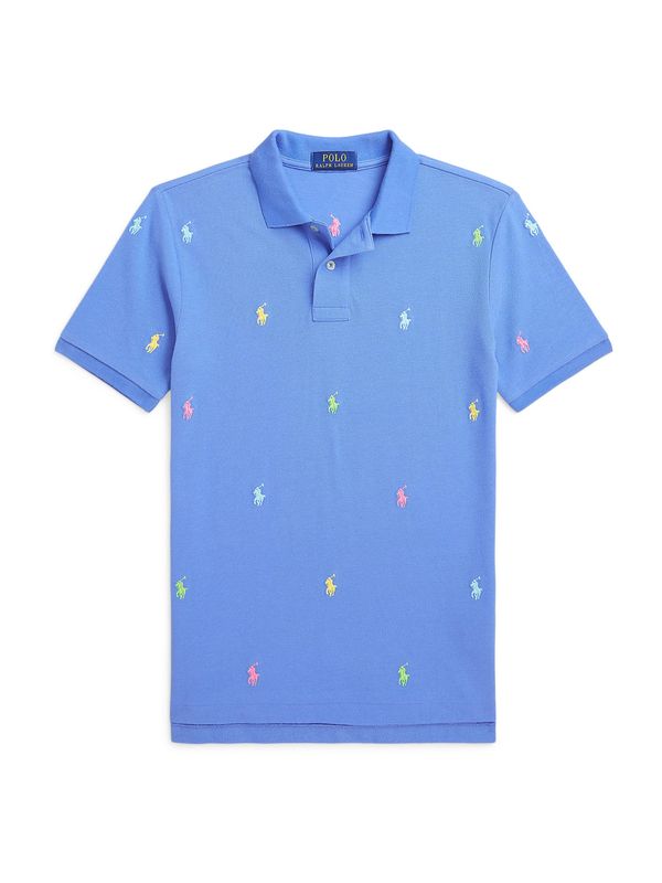 Polo Ralph Lauren Polo Ralph Lauren Majica 'SSKCM2-KNIT SHIRTS-POLO SHIRT'  modra / pastelno modra / rumena / roza