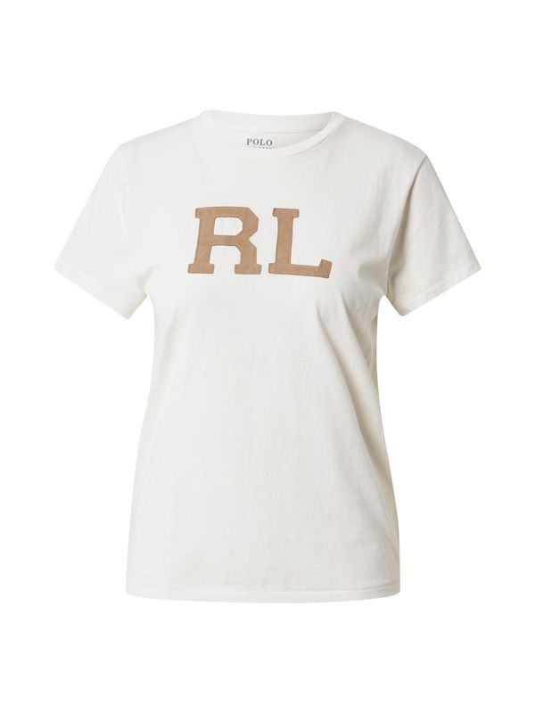 Polo Ralph Lauren Polo Ralph Lauren Majica  svetlo rjava / off-bela