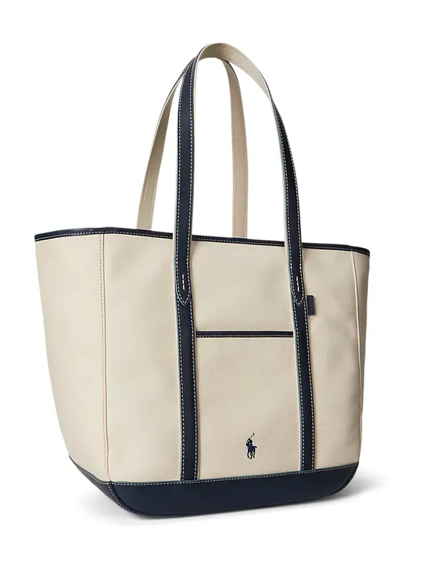 Polo Ralph Lauren Polo Ralph Lauren Nakupovalna torba  ecru / mornarska