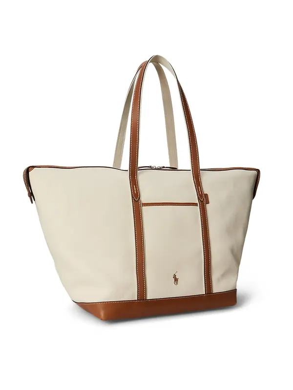 Polo Ralph Lauren Polo Ralph Lauren Nakupovalna torba  ecru / rjava