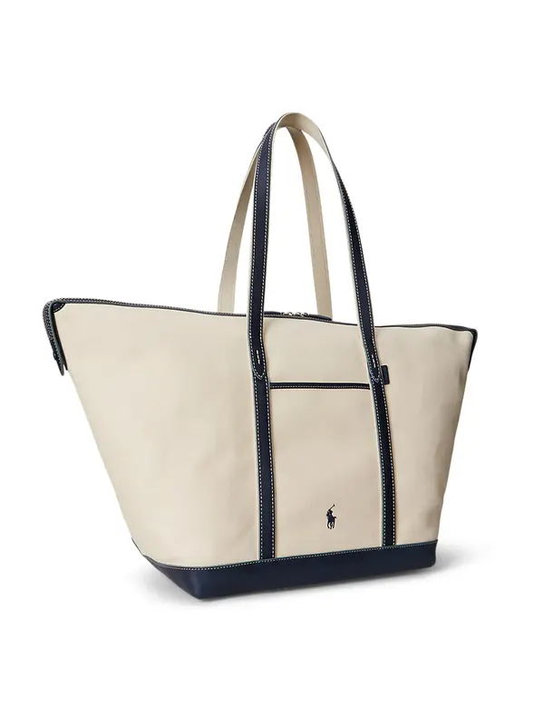 Polo Ralph Lauren Polo Ralph Lauren Nakupovalna torba  ecru / temno modra