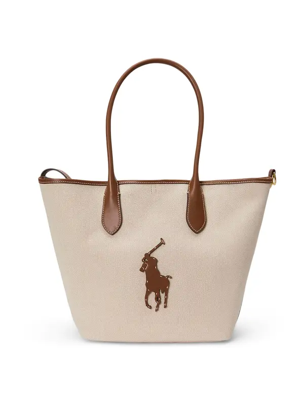 Polo Ralph Lauren Polo Ralph Lauren Nakupovalna torba 'HERITAGE'  bež / rjava