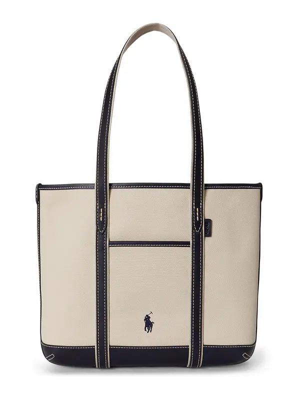 Polo Ralph Lauren Polo Ralph Lauren Nakupovalna torba  kremna / temno rjava