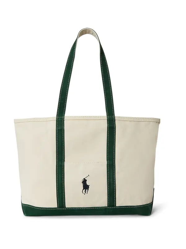 Polo Ralph Lauren Polo Ralph Lauren Nakupovalna torba  kremna / temno zelena