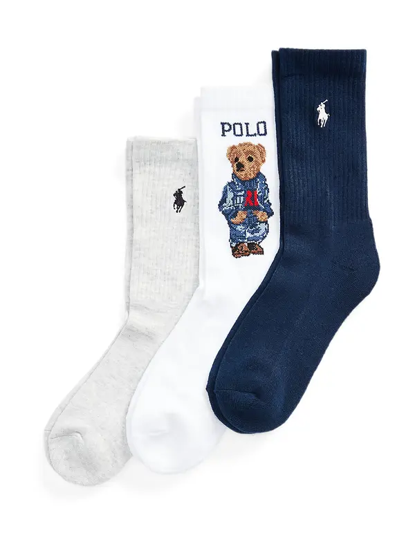 Polo Ralph Lauren Polo Ralph Lauren Nogavice  mornarska / rjava / pegasto siva / bela