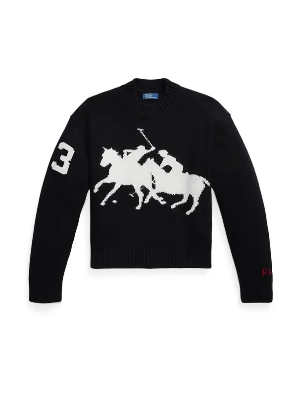Polo Ralph Lauren Polo Ralph Lauren Pulover  črna / bela