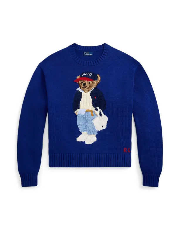 Polo Ralph Lauren Polo Ralph Lauren Pulover  kraljevo modra / svetlo rjava / rdeča / bela