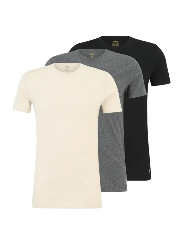 Polo Ralph Lauren Polo Ralph Lauren Spodnja majica  pegasto siva / pastelno zelena / črna